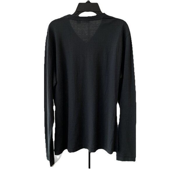 Hugo Boss Men’s Black V-neck Cotton Regular Fit Knit Sweater Size M - Picture 2 of 7